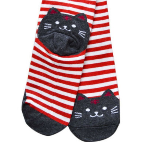 Growmimius Accessories New Red White Striped Grey Kitty Cat